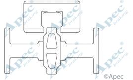 APEC BRAKING Tarvikesarja, jarrupala KIT532